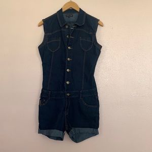 Ko Ko Ailis Short Denim Jumpsuit M